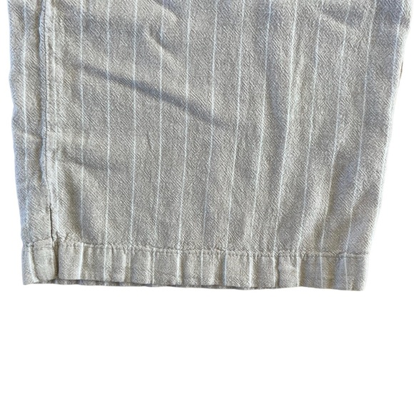 Streetwear Society Linen Wide Leg Cropped Pant Oatmeal & White Size XL - Picture 7 of 7